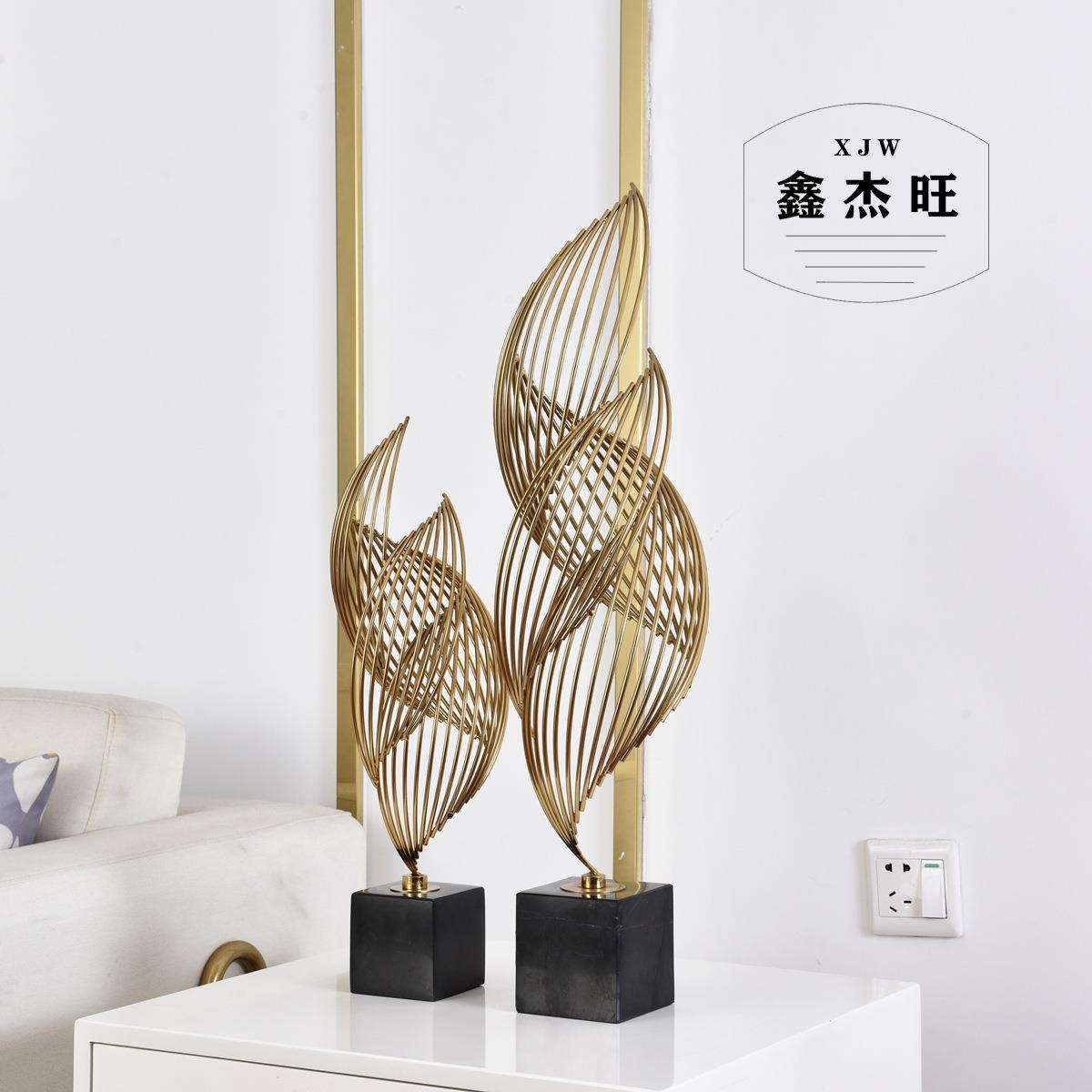 创意电视柜摆件现代客厅玄关酒柜金属工艺术品家居装饰品摆设