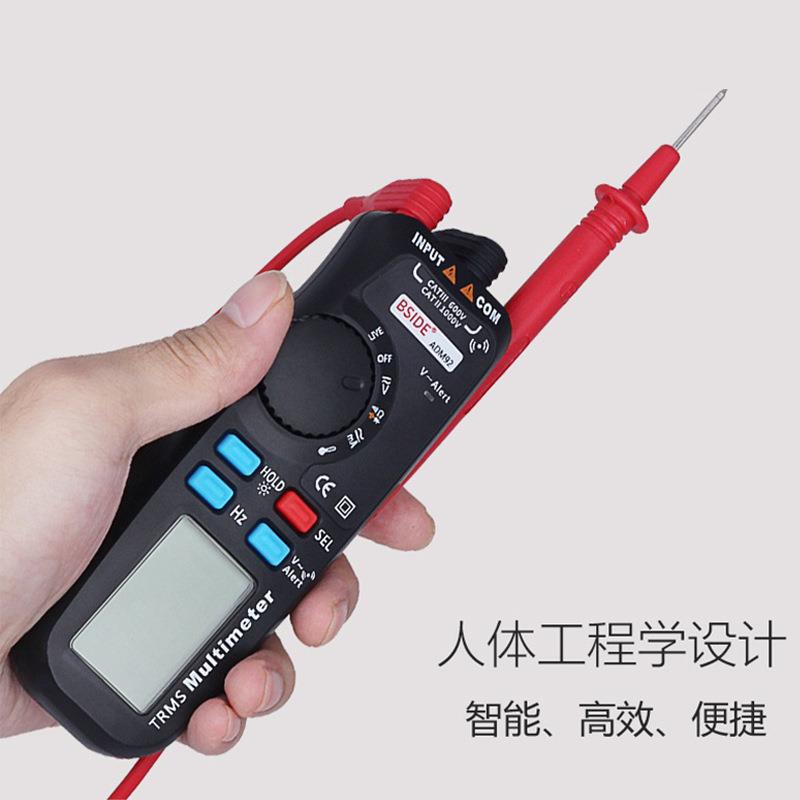 BSIDEADM92真有效值自动量程电压电流电阻零火线NCV电容万用表