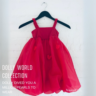 DOLLY女童薄纱裙2025春夏新款芭蕾舞裙吊带连衣裙公主裙蓬蓬裙