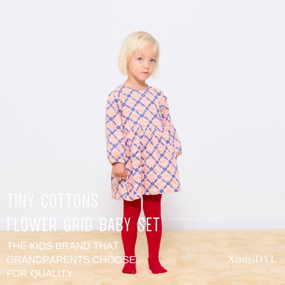 25秋冬tinycottons儿童圆领长袖T恤连衣裙纯棉舒适男女宝上衣裙子