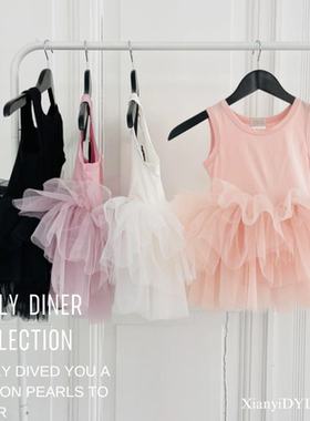 DOLLY25春夏新款女童复古棉质芭蕾舞裙蓬蓬裙tutu裙生日花童周岁