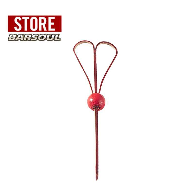 BARSOUL国际天然纯竹木创意心形鸡尾酒装饰签弯曲马天尼橄榄竹签