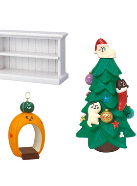 圣诞树老人场景装饰INS杂货ZAKKA礼品万圣节南瓜拱门工艺品小摆件