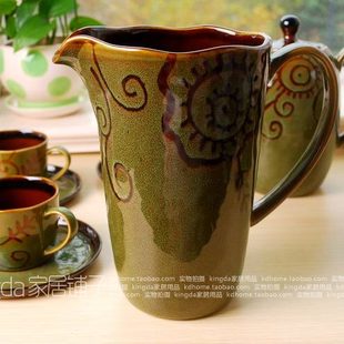 茶具咖啡具咖啡杯碟套装 16头欧洲定制订单高温釉下彩手绘陶瓷英式