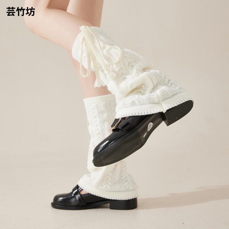 芸竹坊黑色喇叭袜套长筒袜