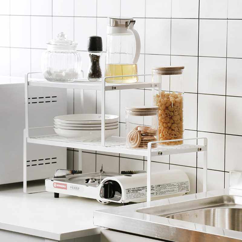 水槽置物架分层置物架桌面储物架收纳橱柜内隔层分隔板单层锅架,厨房/烹饪用具,微波炉置物架,淘宝优惠券,粉丝福利购,淘宝优惠卷
