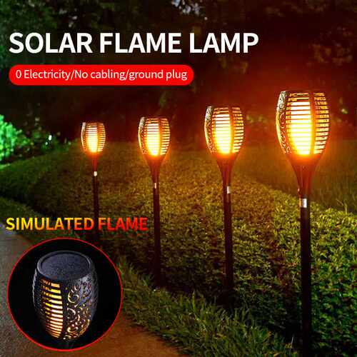 草坪太阳能火焰灯地插灯户外装饰 Solar flame lights
