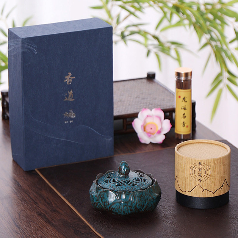 陶瓷香炉礼盒套装创意家用薰香炉合金倒流香炉檀香沉香炉摆件,餐饮具,茶道/香炉,淘宝优惠券,粉丝福利购,淘宝优惠卷