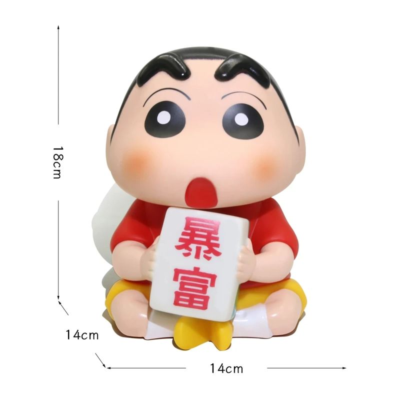 大号胖虎摆件蜡笔小新手办人偶1:1模型公仔潮玩摆件礼物搪胶工艺