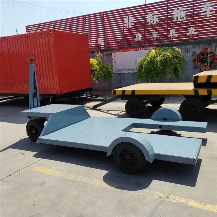 3吨低底盘平板拖车托挂车 车间仓库周转车 低房车房屋底盘拖车