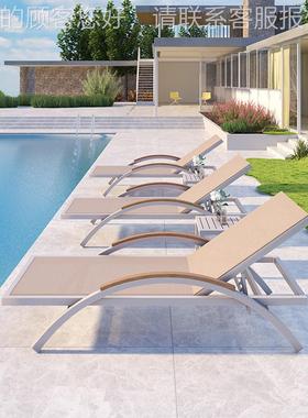 户外泳池沙度室假滩椅酒店外休闲躺床66577躺露天阳台新款特斯林