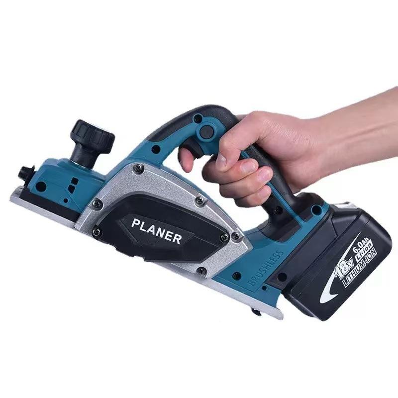 锂电刷电电刨牧田款木铣充电无手式提刨便携式电刨压刨手刨JTJ木