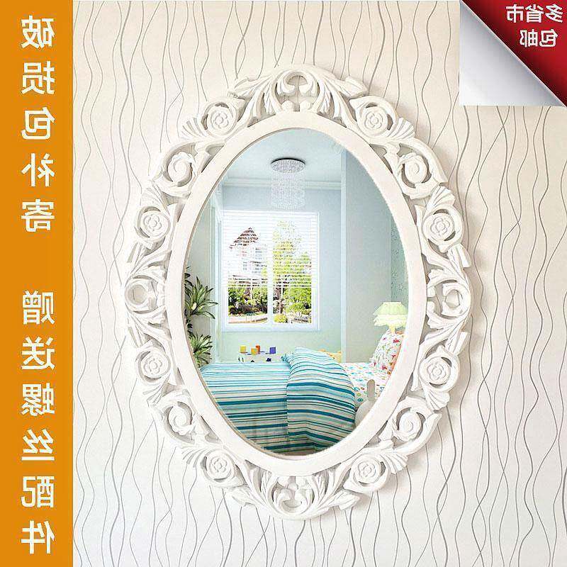 梳妆简易RSA欧式镜挂壁挂床头镜欧式浴室贴墙玄关镜墙纹绣镜院热