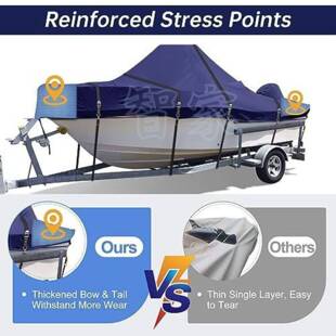 中控台船，户外船罩带罩安全无品牌/固定扣，系一统船身中控台体