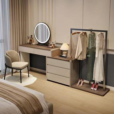 木全实梳QCM妆代台斗柜一物体衣帽架卧室床尾现简约化妆桌收纳柜