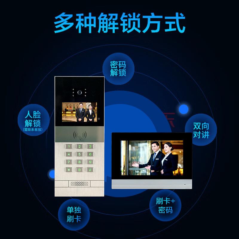 宇对讲门铃室机人脸识别门禁SAL-618D内系统小区单楼元门门机口主