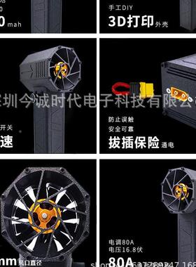雷神之锤64mm涵道尘暴力涡轮风扇手持便GNW携吹风机洗车吹多功能