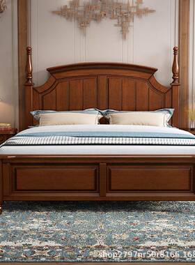 实木8803#-S床轻1.奢8米现代简约双储物主人婚床白色1.5m主公卧美