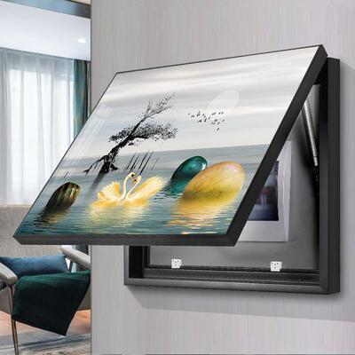 电表箱装饰画电闸盒弱电38003箱空开挂箱画现代简约免打墙孔遮挡