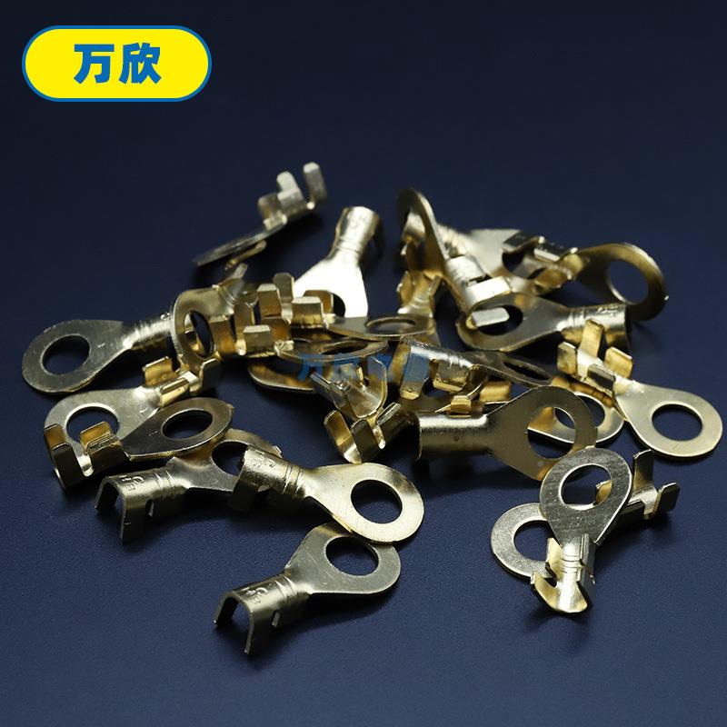 31-6A/B/C车/D环连接器冷压O型接线片铜鼻汽铜地线NCJ耳接线4端子