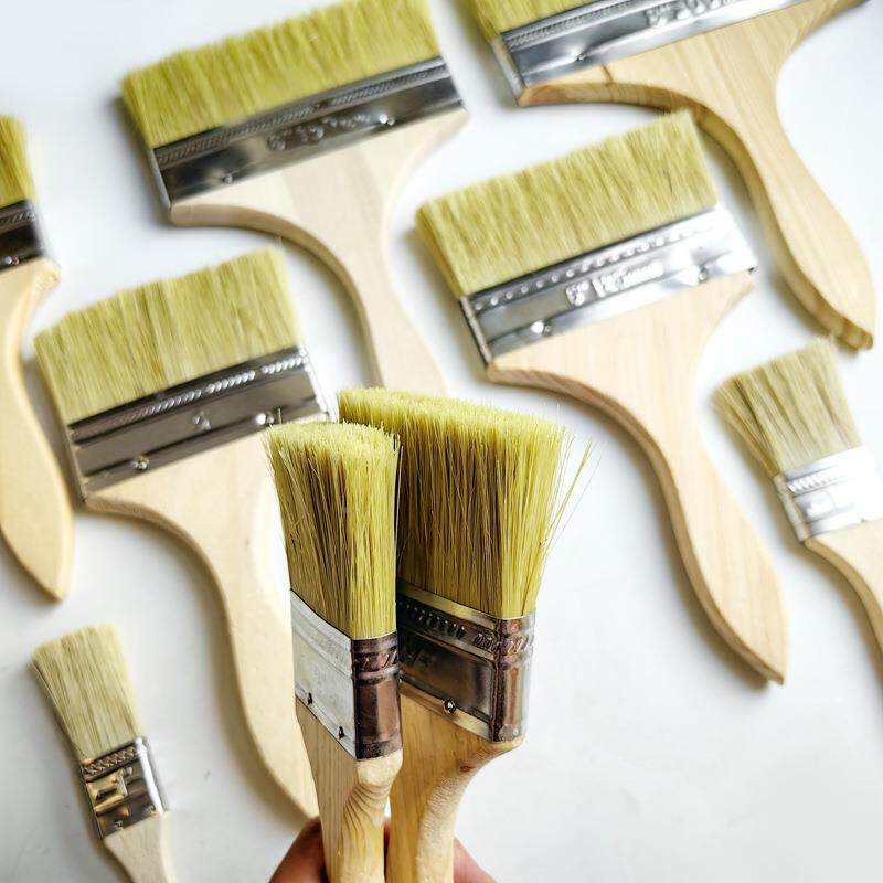 木柄毛刷1寸寸3寸24寸丝扫灰装刷刷墙刷子修工04具油漆刷头加厚鬃