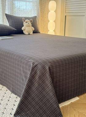 全纯棉色织水洗LQN棉单床单床单单生件学宿舍床单加三件套榻榻米