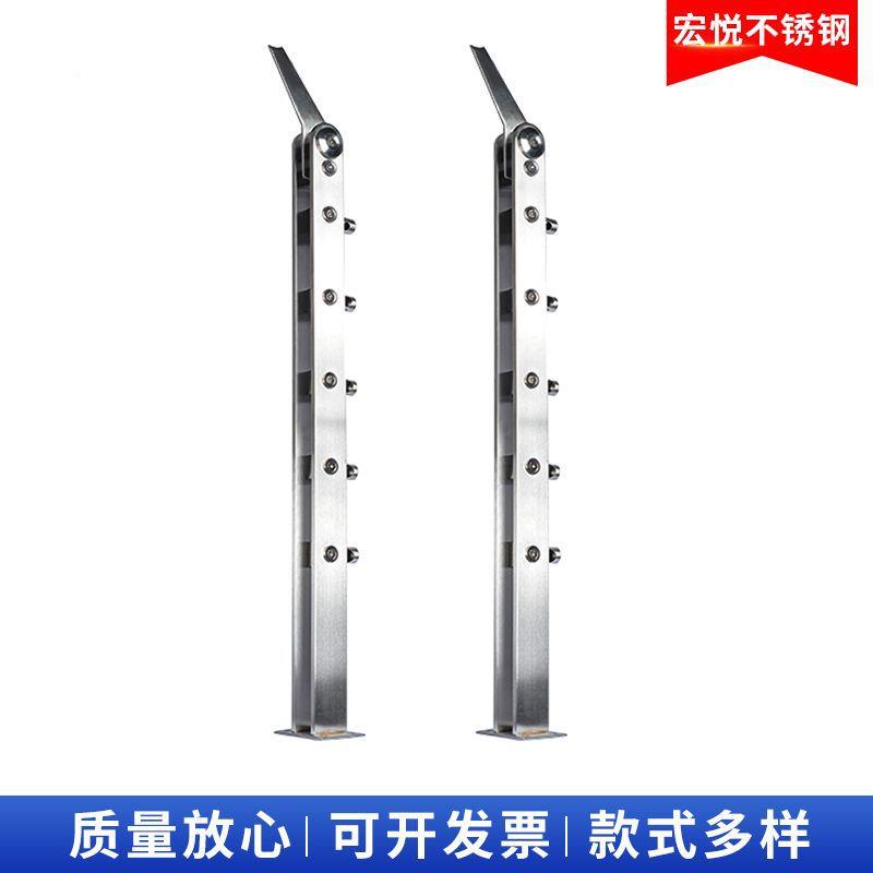 不钢台玻璃阳工HY5660程立柱304不立锈锈钢楼梯梯扶手不锈钢栏杆