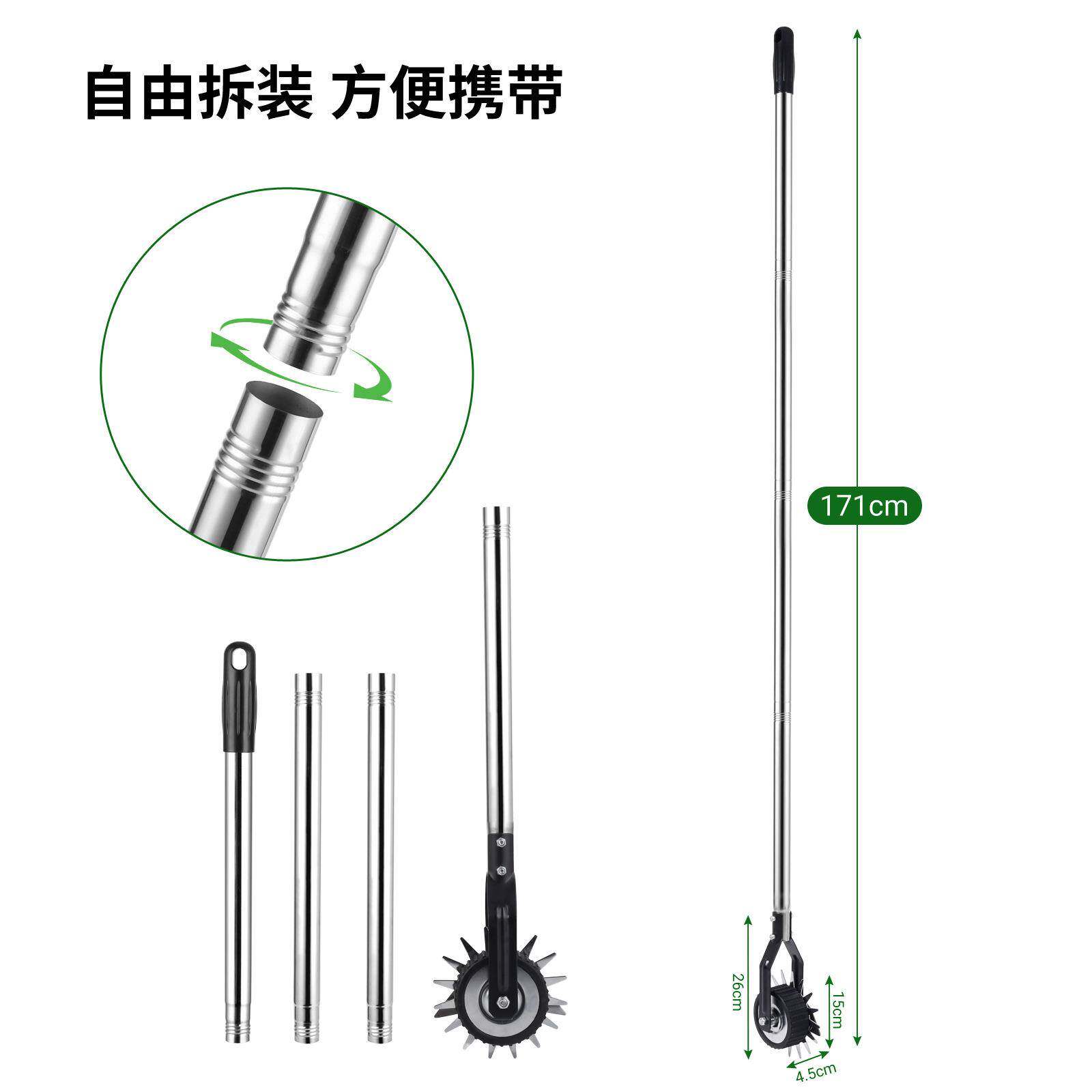 草新款式草手动坪磨边机轮人工坪修剪机除杂草MYL-16园林工具