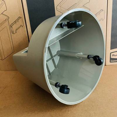 乐柏美Rubbermaid踏脚登高取货凳座凳移动塑料两层梯凳洗车凳梯子