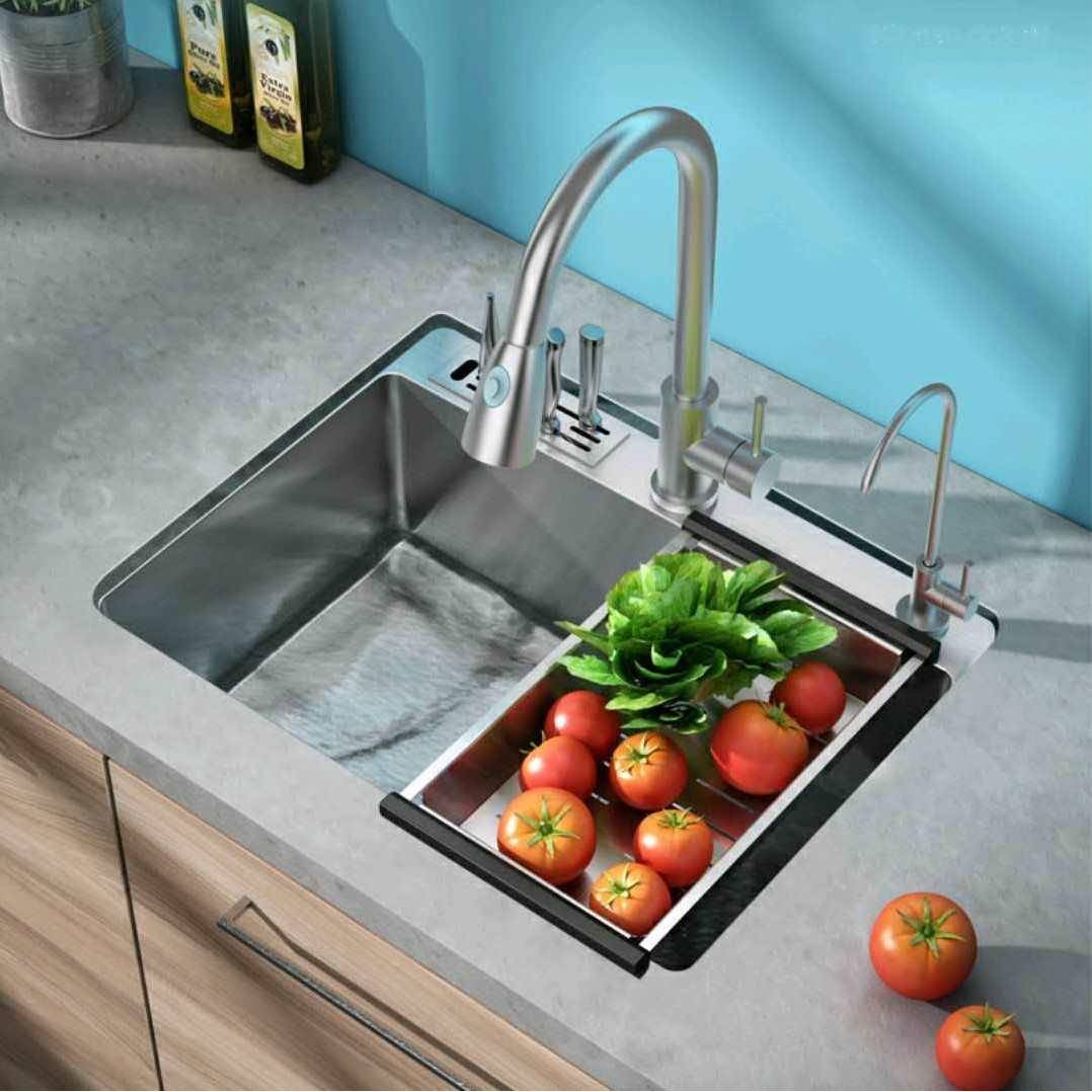 槽SS304不锈钢台手工F87H5T99水槽厨房上台U中台下洗碗洗菜水盆单