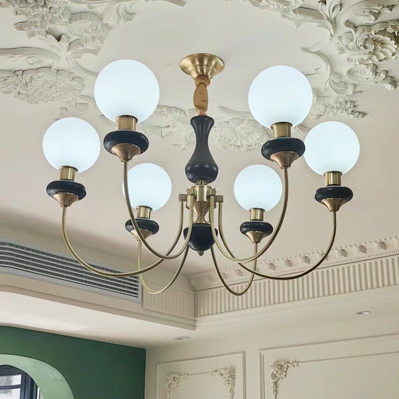 法式古客厅灯主灯吊餐灯厅灯PYD具魔美豆式南洋复古中风卧室灯吸