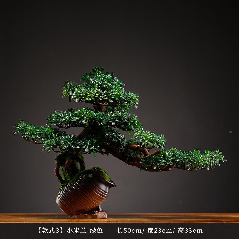仿迎客松摆件植景物盆绿植盆栽客厅电视真柜玄办公室装关65556558