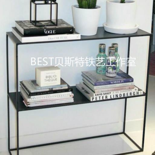 铁艺落地置物架简约特色客厅整理架玄关架展示架工业风书架花台
