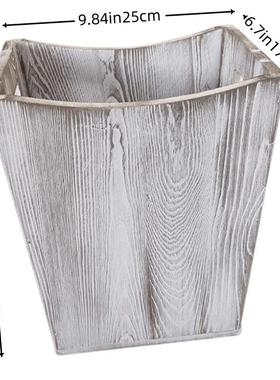 复实古木垃圾桶垃圾篓ZD-50226木篓纸木家用木垃圾桶