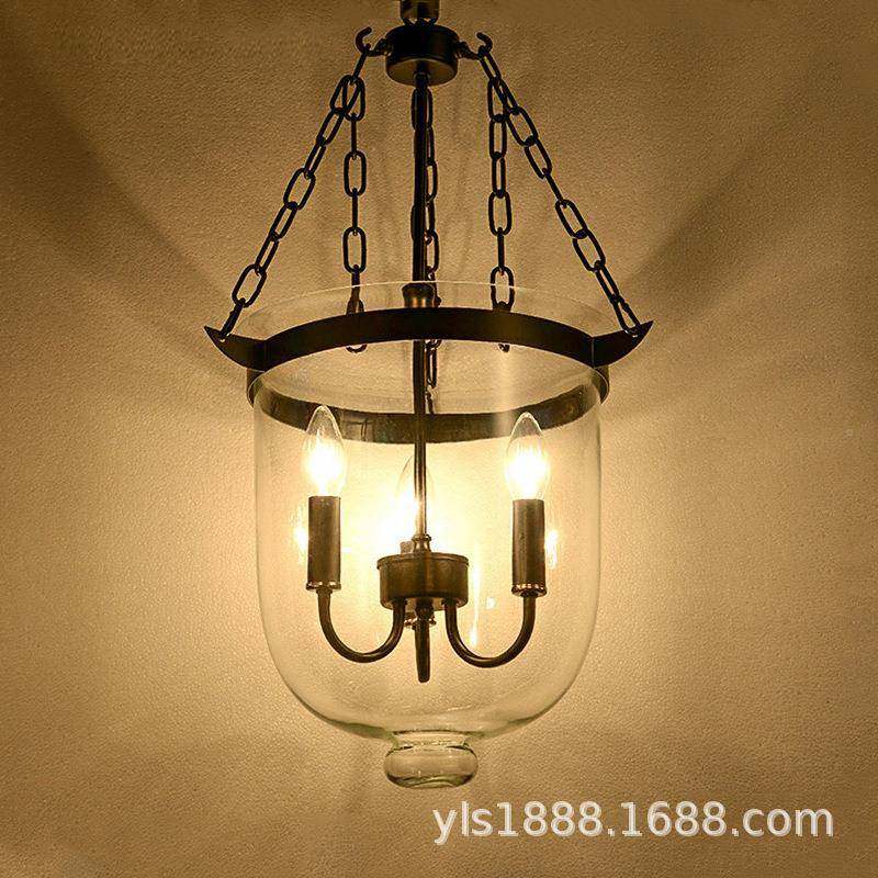 圆美式乡形村玻璃吊灯意个性528厅灯餐厅灯创蜡烛灯客工业水桶吊,家装灯饰光源,智能吊灯,淘宝优惠券,粉丝福利购,淘宝优惠卷