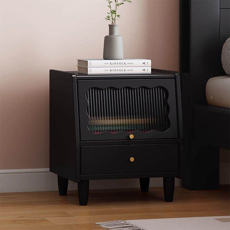 中古风实木床头柜现床简约小型家用卧室复古带全玻璃边柜HPU代子,电子元器件市场,其它元器件,淘宝优惠券,粉丝福利购,淘宝优惠卷