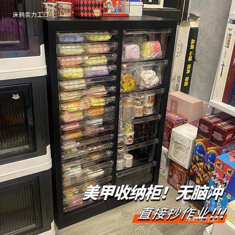 美甲收样纳柜美甲店甲胶FST多层平底a文件柜抽屉式带轮油落4地式