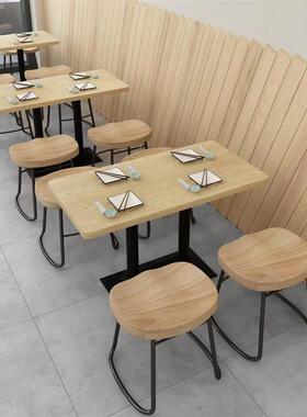 快店桌椅实木凳子面馆albb009桌子餐饮店辣烫麻米螺蛳粉小吃早餐