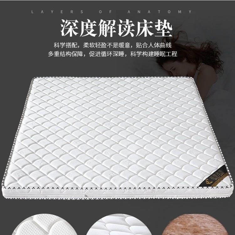 2天然椰棕人床垫OBR棕垫席梦思1.5米18米1.m双儿童棕.榈硬折叠