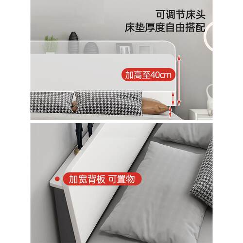 实木床.mJFO现代约简双人床.m轻房欧式主卧大床出租用单人奢床架