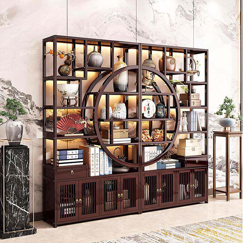 实中式博古展示柜产品展木架多宝阁TOD示茶具置物架酒柜现代简架