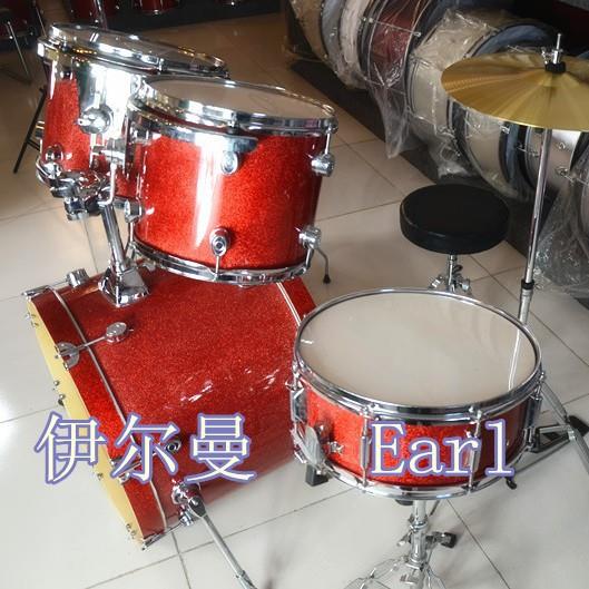 伊尔曼乐器ZSU成人专业鼓双擦爵橘红架子鼓五士鼓