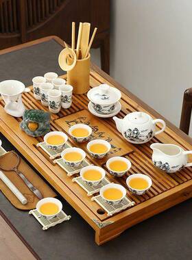 自动一体实木盘茶台茶家QKB用功整套茶具套装全紫砂夫喝茶客厅泡