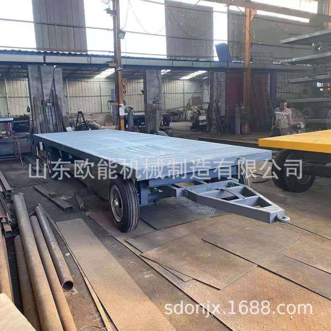 业8运吨平板拖车工重型拖板车货站大型货物运XIA输车物流台车