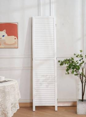 现货木制百叶屏屏风OVQ公装折叠隔断时尚客厅服装店饰折办室移动