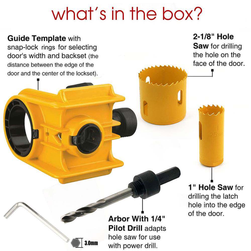 球形锁开孔器木门金工属门可用木工开新孔VRC器具套装4色可款选