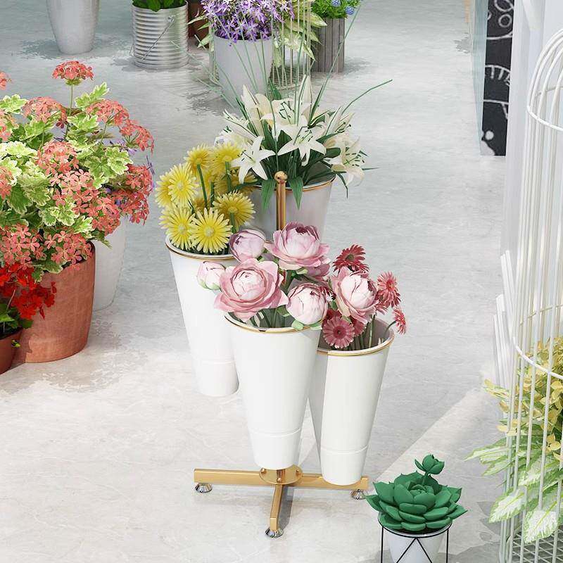鲜花展架多层鲜花店花艺架铁花桶架花店婚庆鲜示架VUU花花店花架