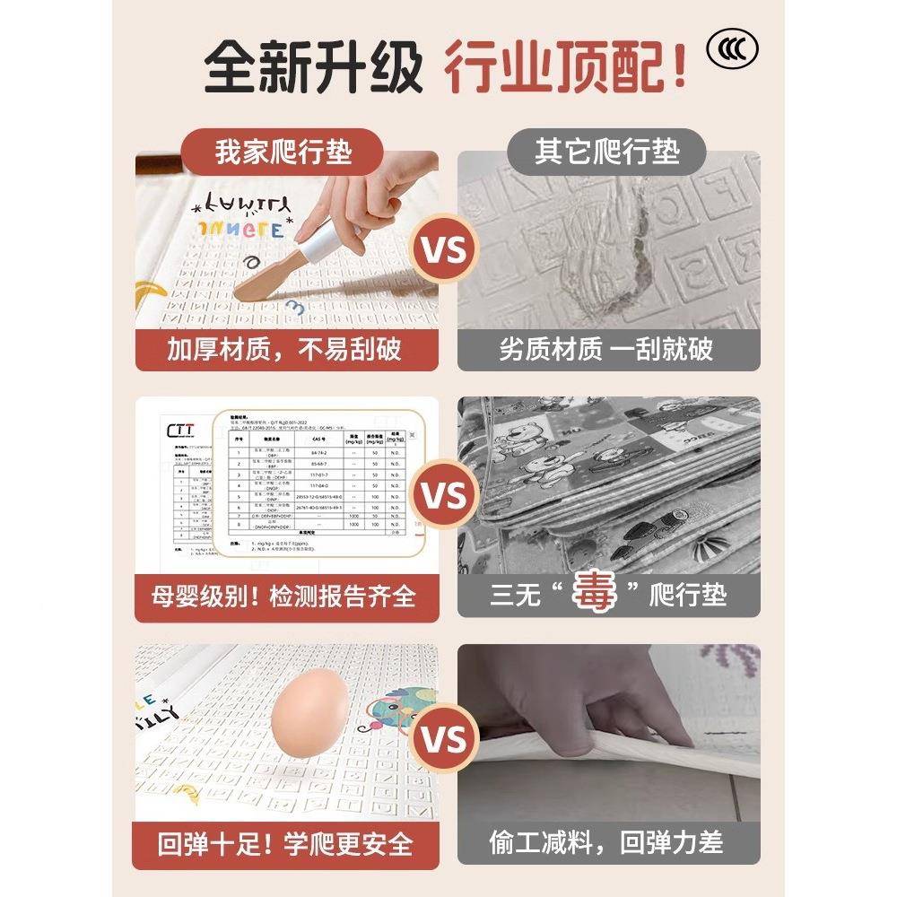 折叠婴儿厅无味宝宝行垫儿加厚童家用拼爬接爬爬垫客泡CYD沫地垫