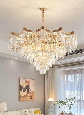 法式水晶轻奢大款气客厅吊灯现代简约主大厅灯新别79674墅室餐卧