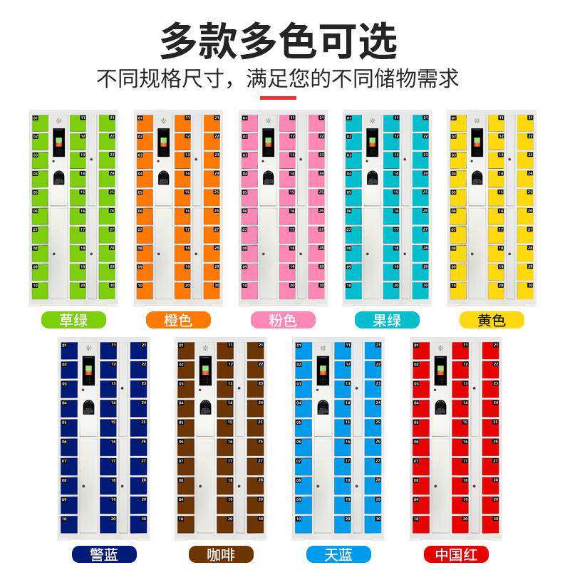 超市电子物存柜智能储人柜脸识包别指DAV纹寄存柜手机存放柜
